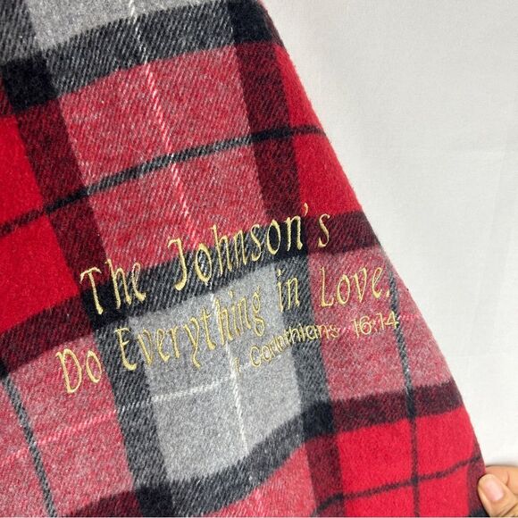 NIDO Notte Italian large throw blanket / scarf 54”x 62” fringed embroidered - Picture 2 of 5